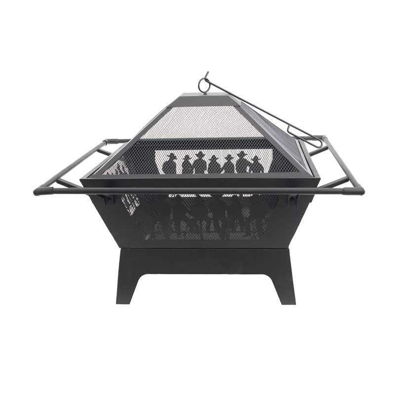 Landreth Square Steel Wood Burning Smokeless Fire Pit