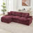 Cloud Sectional Sofa, Upholstered Sofa Couch With Double-Layer Cushion And Side Pockets-1862839262