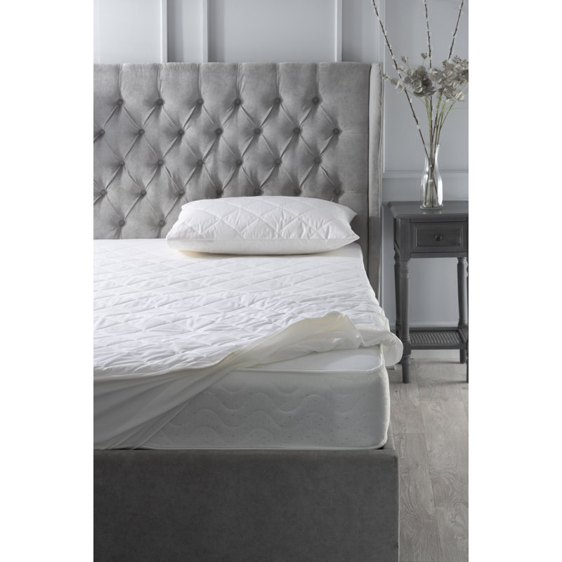 Hotel Collection 100% Cotton Fitted Mattress Protector Case Pack, Small Double (4')