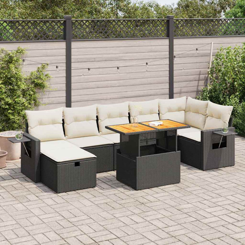 Ensemble de canapé de jardin Vidaxl - noir