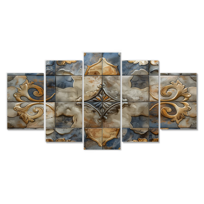 Channing - Abstract Tile Wall Art Print Set