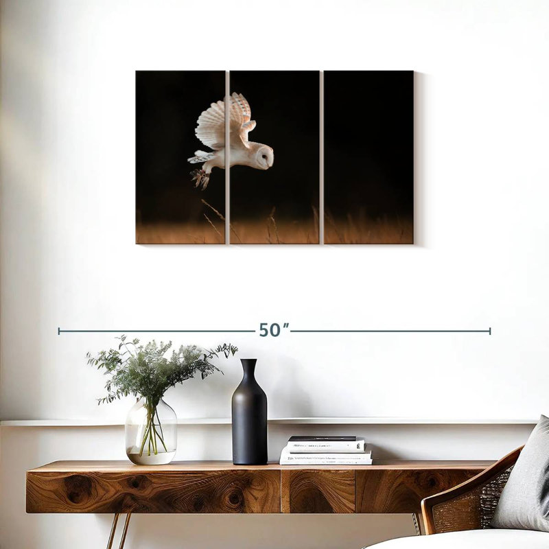 Brampt Barn Owl Beauty, 20" H x 33" W