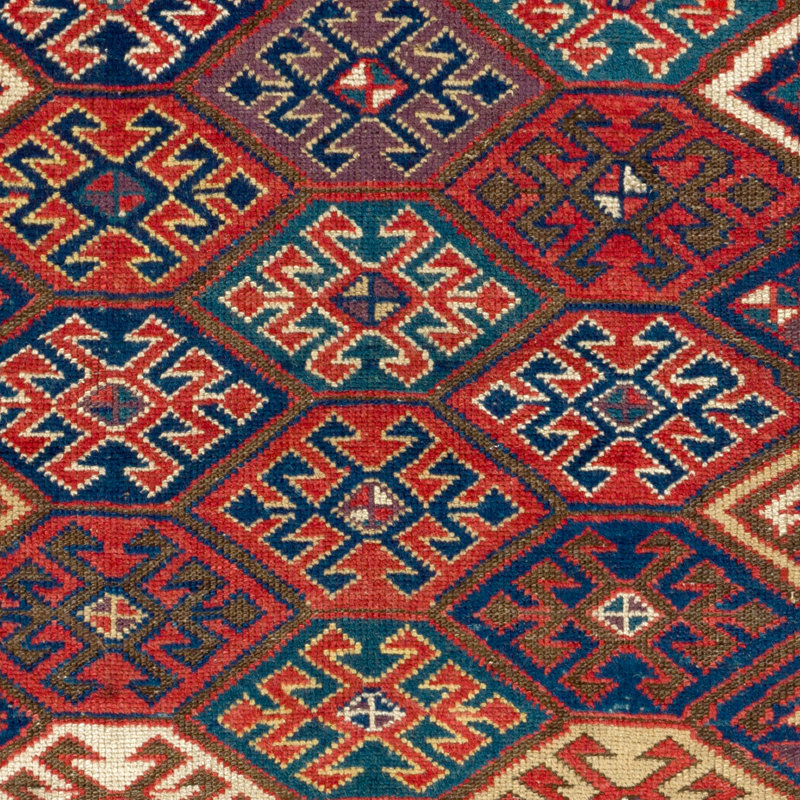 Tapis Karabagh Kazak antique, vers 1880