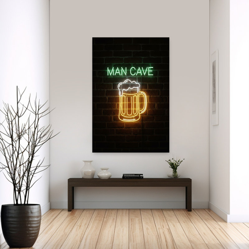 Art mural contemporain «Man Cave», H 60 po x l 40 po