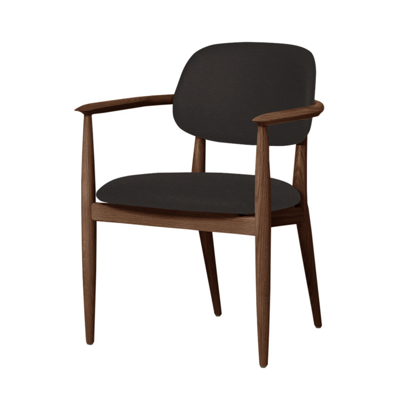 Chaise Slow de Space Copenhagen, Noyer naturel, Brun foncé Bellagio 2 4501