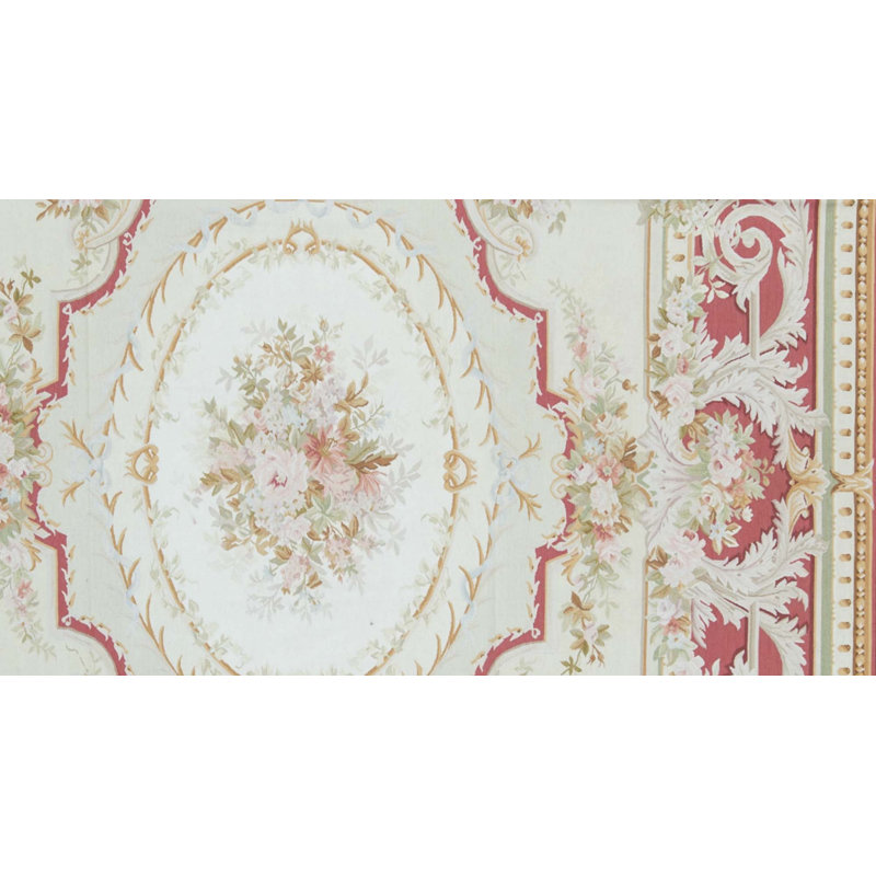 Tapis brun foncé et vert noué à la main de haute qualité