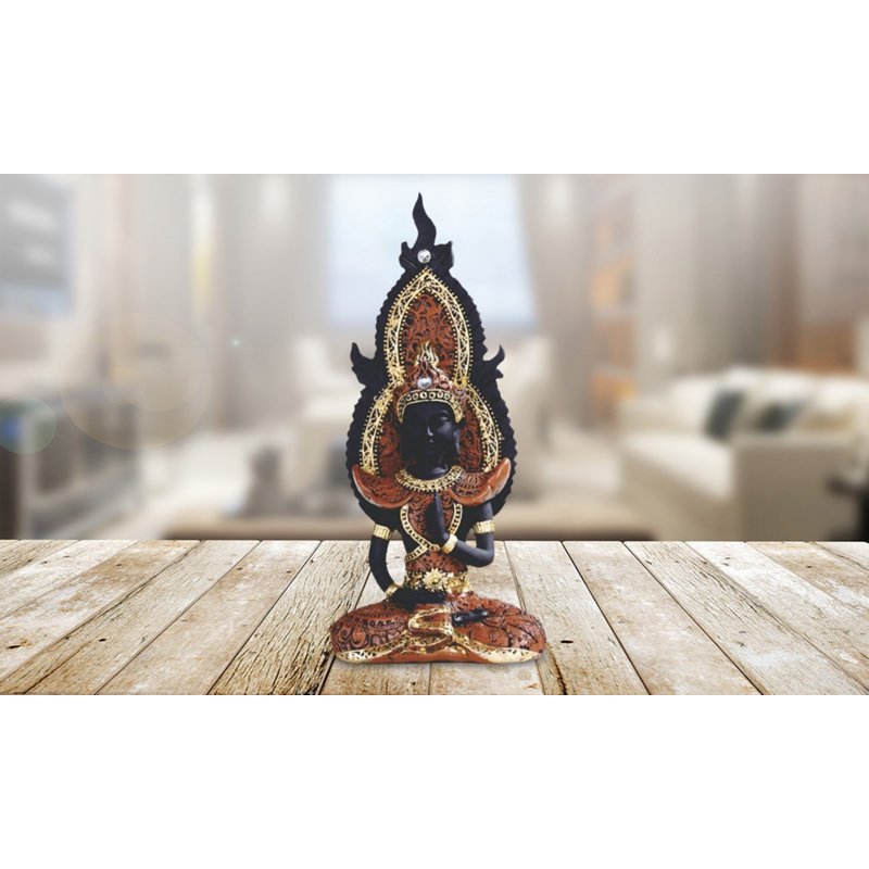 Figurine bouddha 8 "H 8" en rouge
