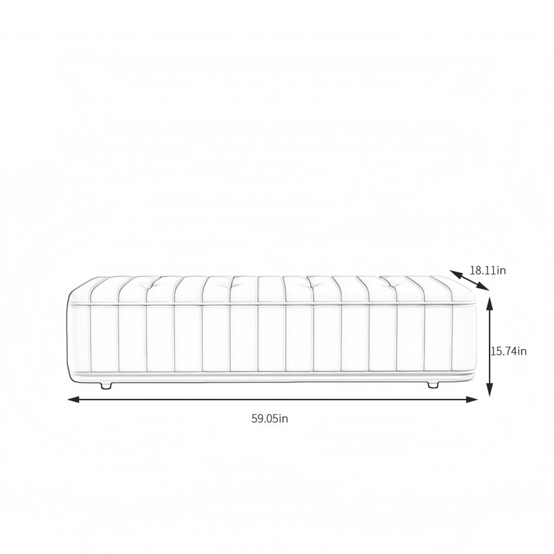 Sipriano,  H 15,74 po x l 59,05 po x P 18,11 po