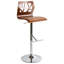 Swivel Upholstered Faux Leather Adjustable Height Bar Stool-525551180-525551182