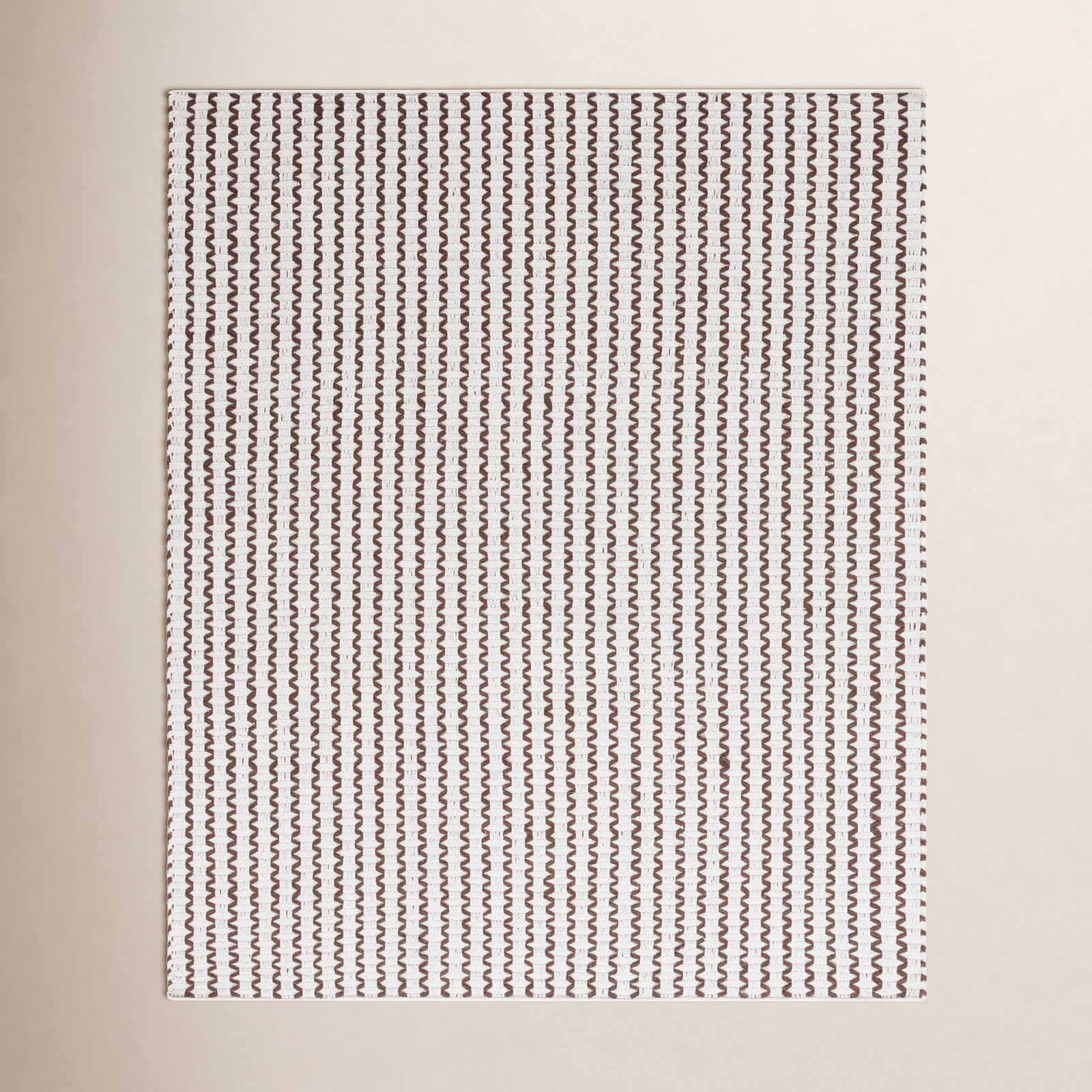 Hand-Woven Chevron Cotton Rug, Rectangle 3' x 5'