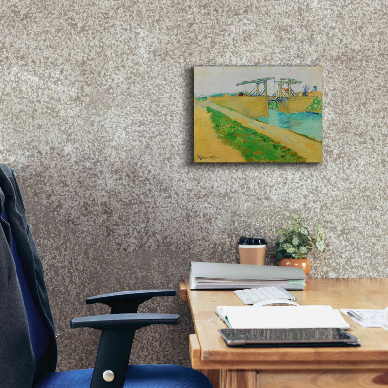 «The Langlois Bridge» par Vincent Van Gogh, estampe numérique sur toile, H 12 po x l 16 po x P 0,75 po