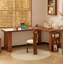 Bureaux en bois massif en L noyer-108205579-108205581