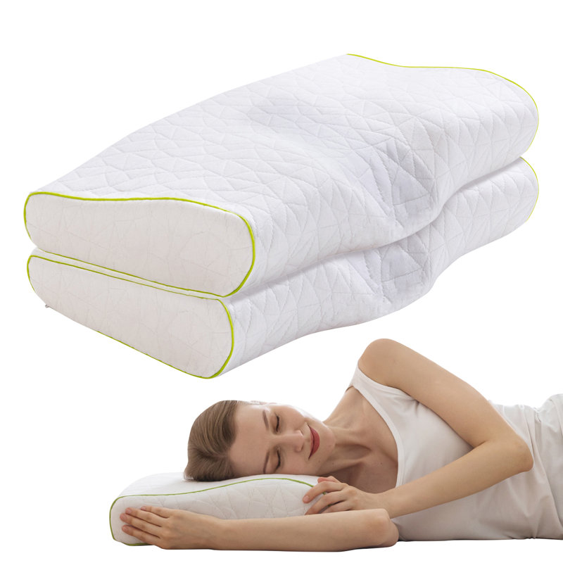 Orthopedic Cervical Pillow For Side Sleeping-Adjustable Contour for Neck Pain Relief, King