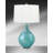 Foligno 27 in. Aqua Blue with Silver Flecks Table Lamp