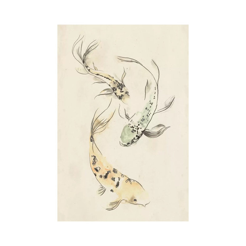 Koi Dance II by June Erica Vess - Wrapped Canvas Print, 66.04 cm H x 45.72 cm W x 3.175 cm D