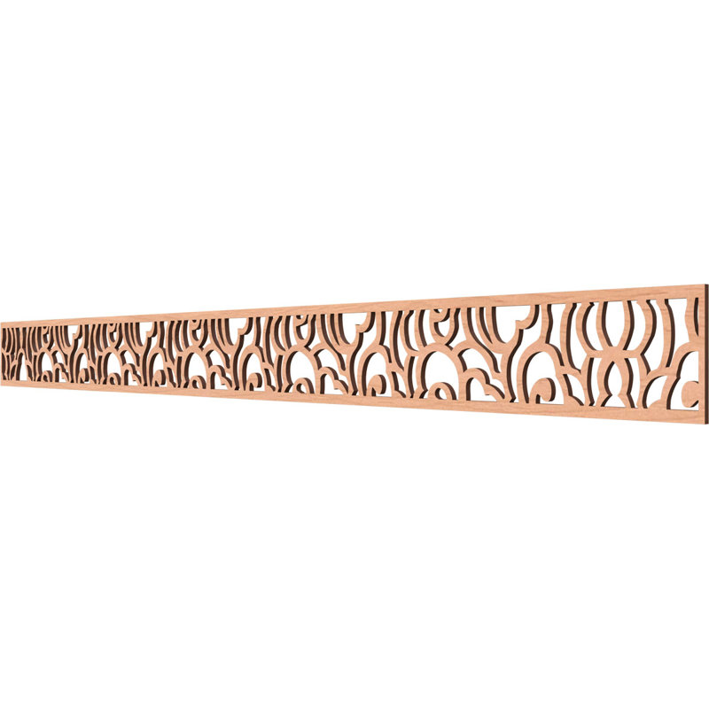 Moulure ajourée en bois d'aulne l 46 3/8 po x H 4 po x T 3/8 po Springfield, Aulne, H 4 po x l 46,375 po x P 0,375 po