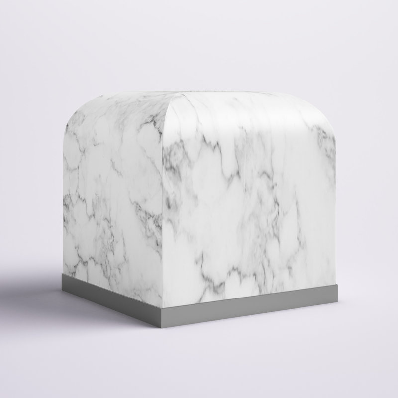 Misty Tissue Box Cover, White