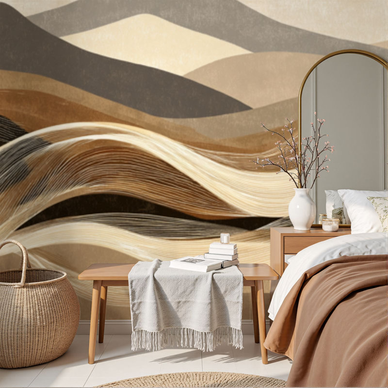 Papier peint auto-adhésif adhésif mural pour mur de couloir Calm Flow Calm Flow 100 x H 144 po, 96" L x 69" W