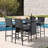 Wicker Bar Set with 4 Stools & Outdoor Bar Table-1281852467