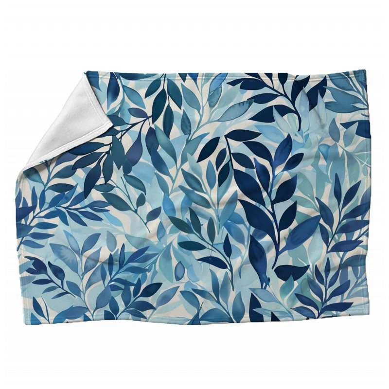 Jeté en peluche floral tendance, 60 po x 80 po