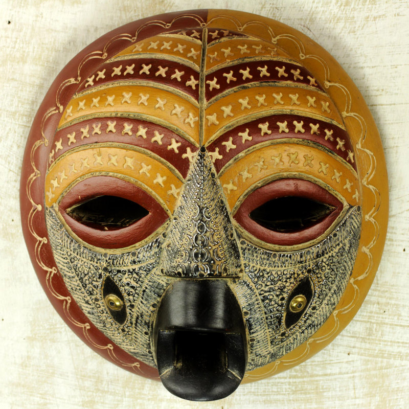 Masque en bois africain edinam chance