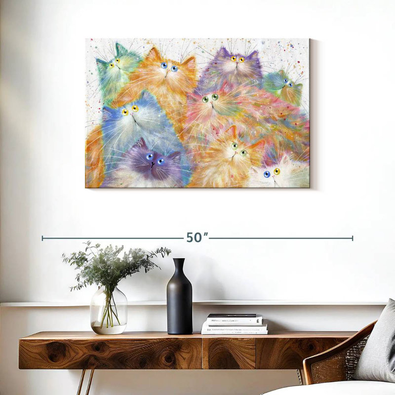 Brampt Feline Nine, 24" H x 36" W