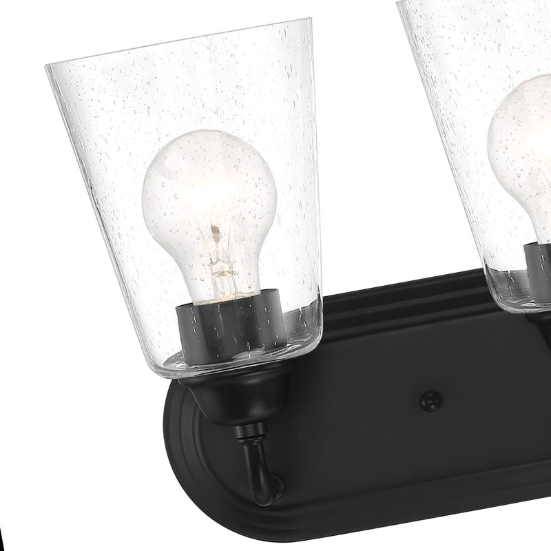 Éclairage de salle de bain à intensité variable 4 lumières Debolt, Noir mat