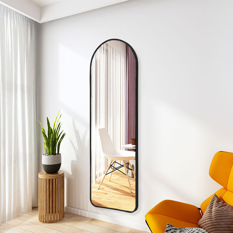 Nappanee Arch Full Length Wall Mirror, Black
