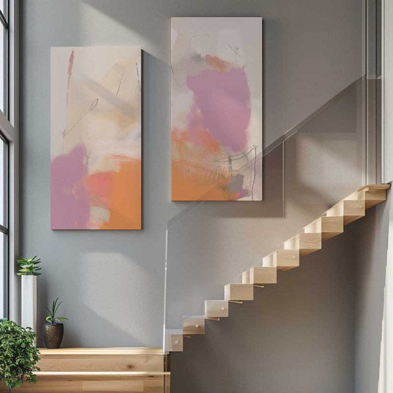 Cotton Candy Delight v2 | Impression sur toile 2 panneaux, H 48 po x l 48 po