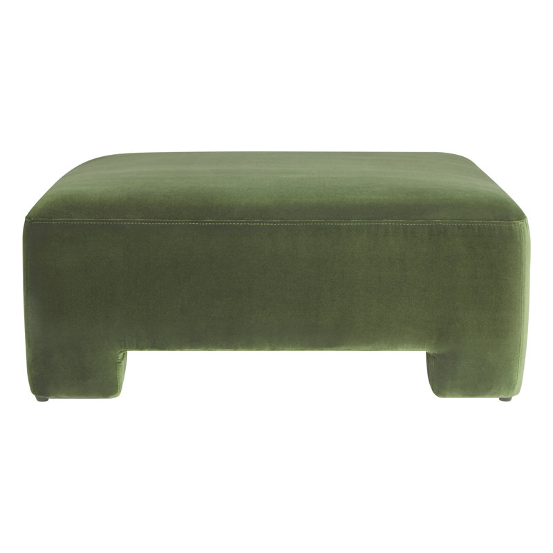 Repose-pieds rembourré 38 "Anya, Velours vert militaire Falkirk