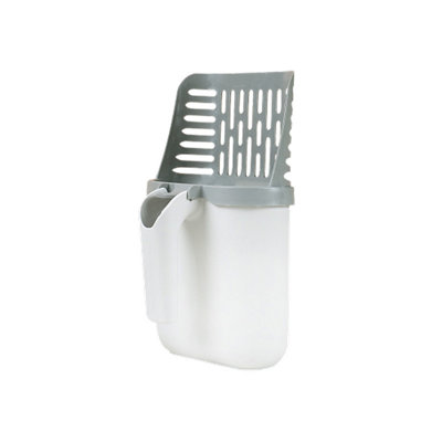 3-in-1 Cat Litter Scoop with Waste Container, 10.24x5.51 inches, Gray