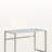 Lino Tempered Glass Computer Desk with Strong Silver Metal Legs, 29.85" H X 47.89" W X 21.71" D