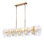 Lustre linéaire de 53 pouces en or laqué Corry