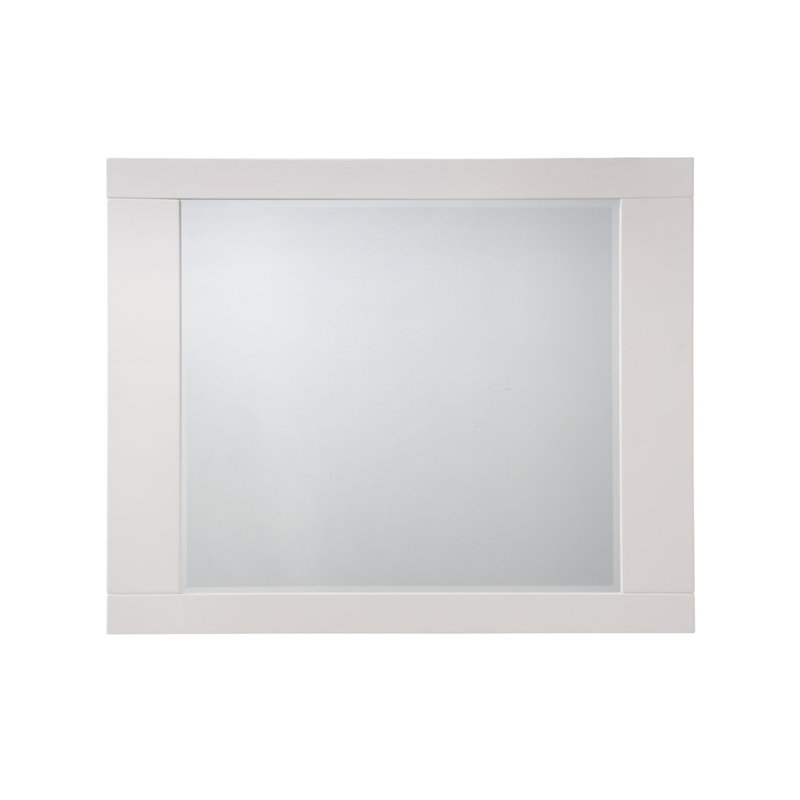 Miroir Naima II, 37,03 po x 46,03 po, Blanc brillant, Rectangulaire