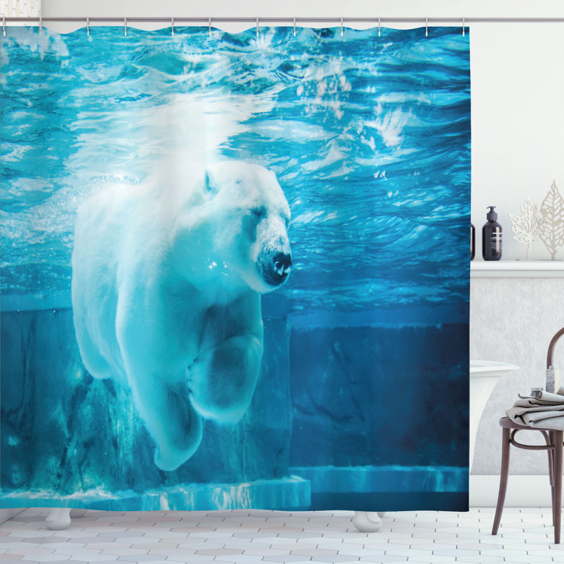 Shower Curtain with Hooks Included, 75"H x 69"W