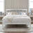 Moriel Queen Size Transitional Modern Solid Wood Platform Bed Frame, MOB-40-Q, with Shaker Headboard, Classic White Oak, No Box Spring Needed-1106258272-1106258275