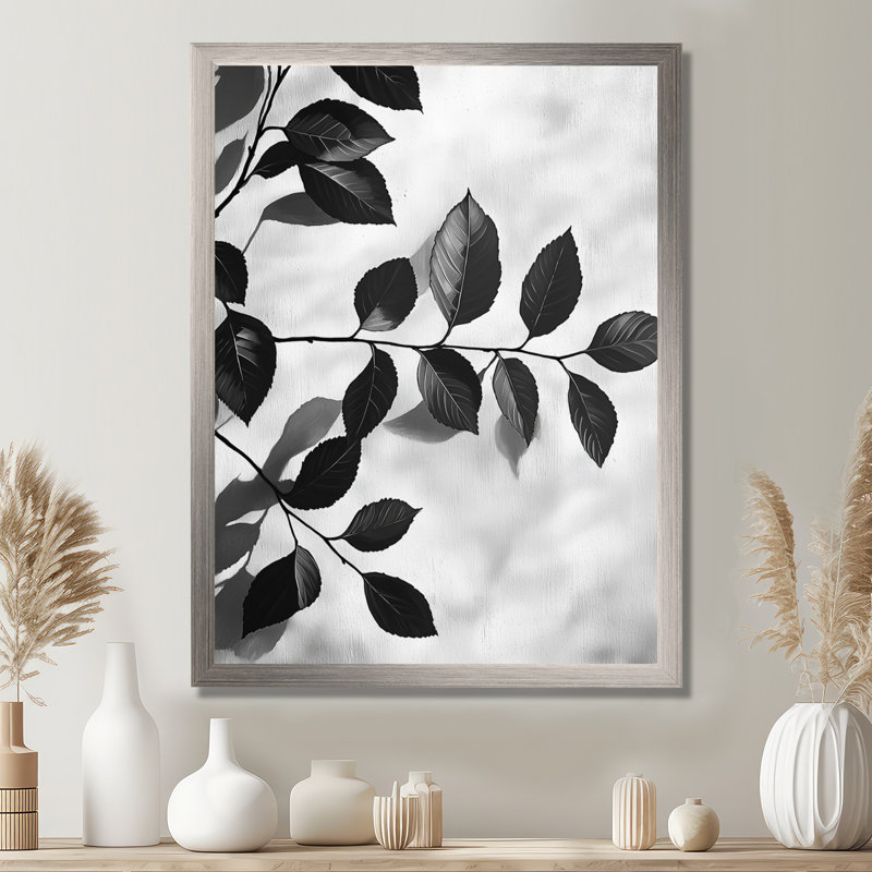 Nicolette - salon d'art mural floral, Argent argent, H 20 po x l 12 po, Reproduction encadrée d'une seule photo
