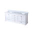 Meuble-lavabo double 80 po X P 22 po D, avec plateau en quartz blanc pour la maison-389418951