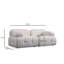Canapé moderne 2 places, blanc, 74,8 po x 37,4 po x 29,5 po | Structure en bois de hêtre et en carton, tissu 100% polyester | Coussins en mousse gris doux et en mousse de silicone | Pieds élégants en plastique noir | Parfait pour le salon et les petits espaces-322282045