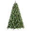 Arbre de Noël pré-pelucheux givré avec pommes de pin-130115311