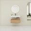 Meuble-lavabo mural avec lavabo en résine, tiroir à fermeture en douceur et conception à fixation flottante