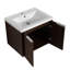 Armoire de salle de bain en noyer, 48 po, fixation murale, portes à fermeture douce, 2 tablettes, lavabo en résine, meuble-lavabo de construction 48 po, matériau de rangement