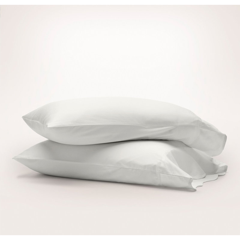 Signature Curved Edge Pillow Case, Standard Pillowcase Pack, White