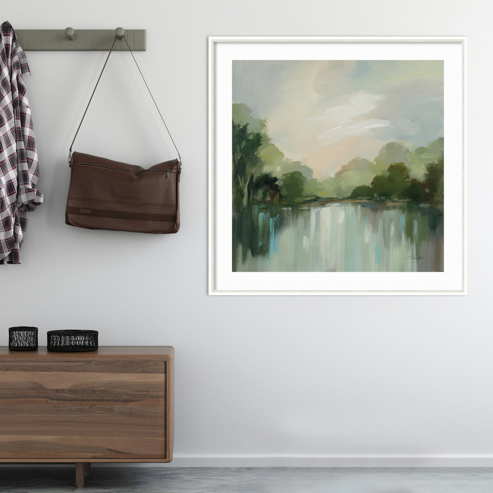 Cool Spring Day Print, 41" H x 41" W, White