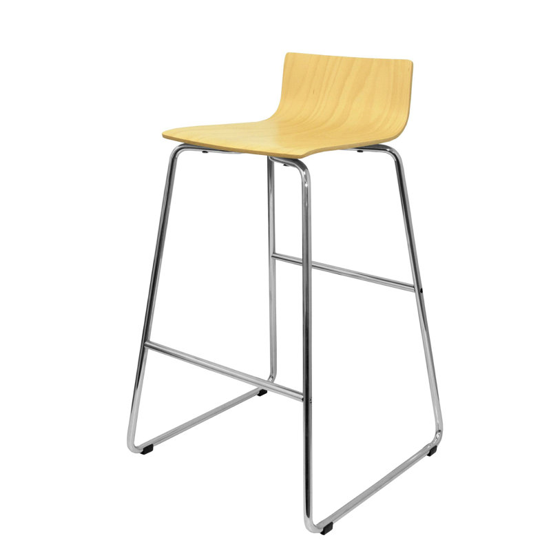 Roye Counter Stool with Metal Frame, Beech