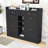 Wooden Shoe Cabinet with Storage Drawers and Shelves-1095687491