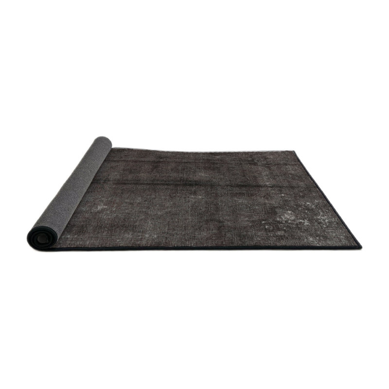 Laine tissée à la machine de style oriental Pancratius/brun/noir/bleu Tapis décoratif, Rond 8 pi