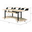 83 po. Chêne naturel - table d'ordinateur à installation musicale moderne pour le travail de production