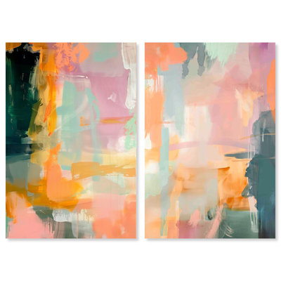 Mani Dida, ensemble de 2 toiles Art Maximaliste