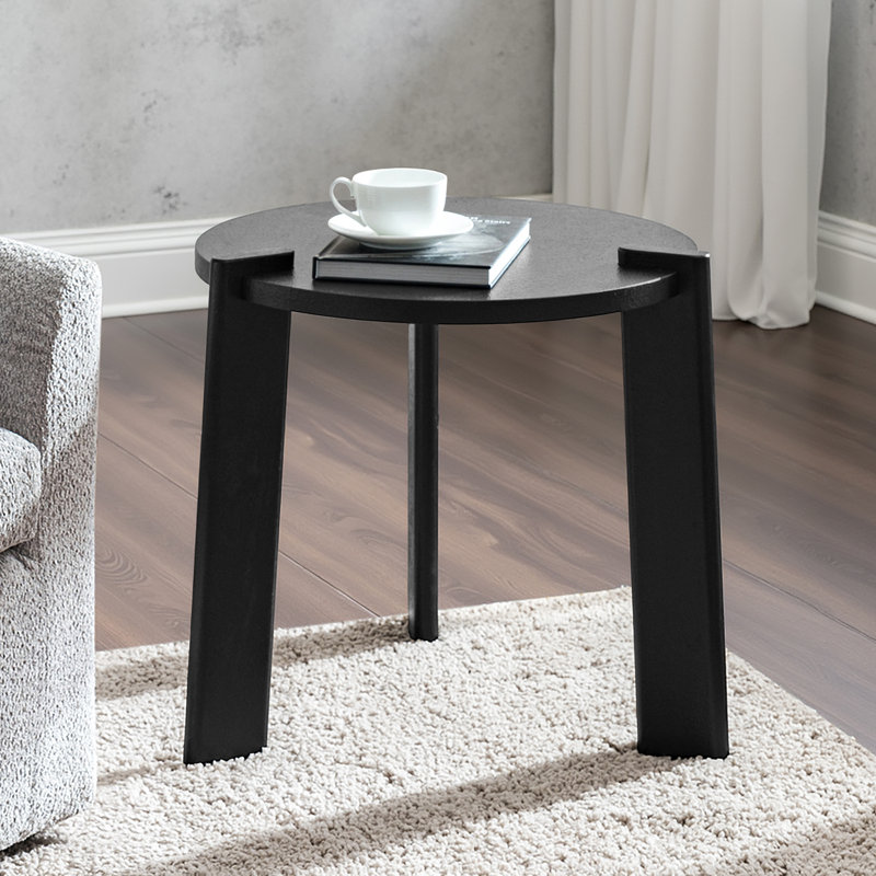 Isabel Modern End Table with Tripod Base, Black